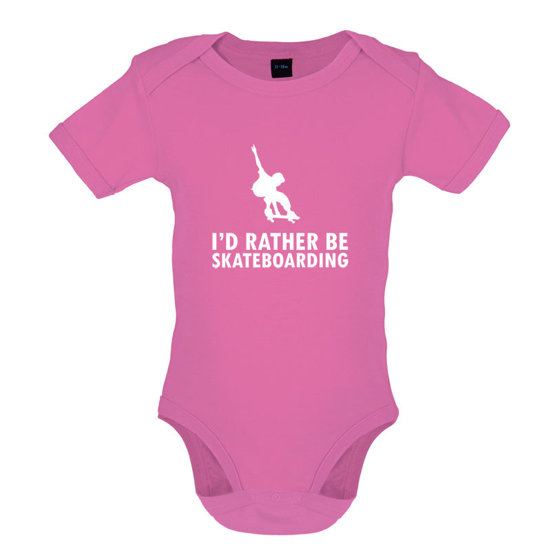 I'd Rather Be Skateboarding Baby T Shirt