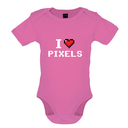 I Love Pixels Baby T Shirt