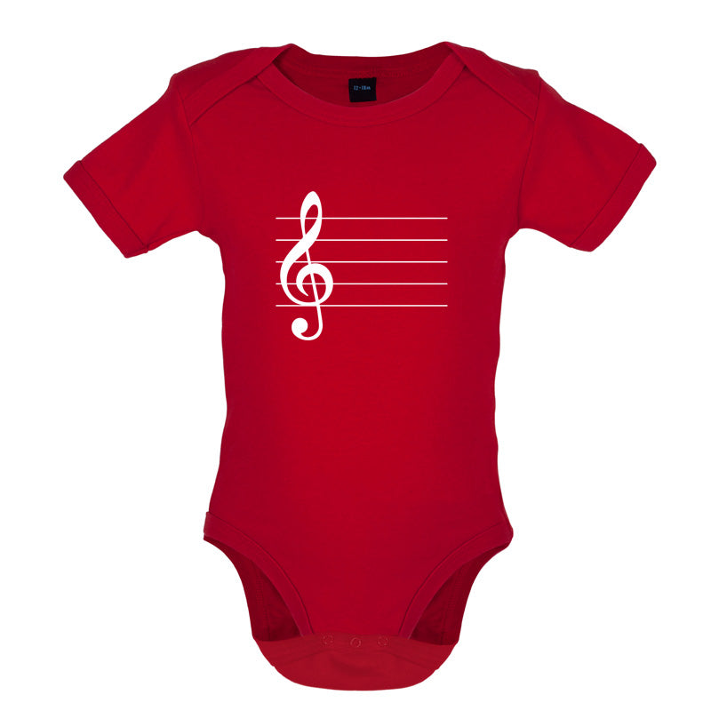 Treble Clef Baby T Shirt