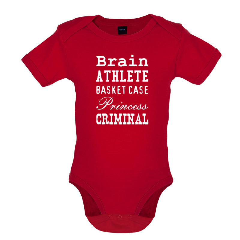 Brain Athlete Basket Case Princess Criminal Baby T Shirt