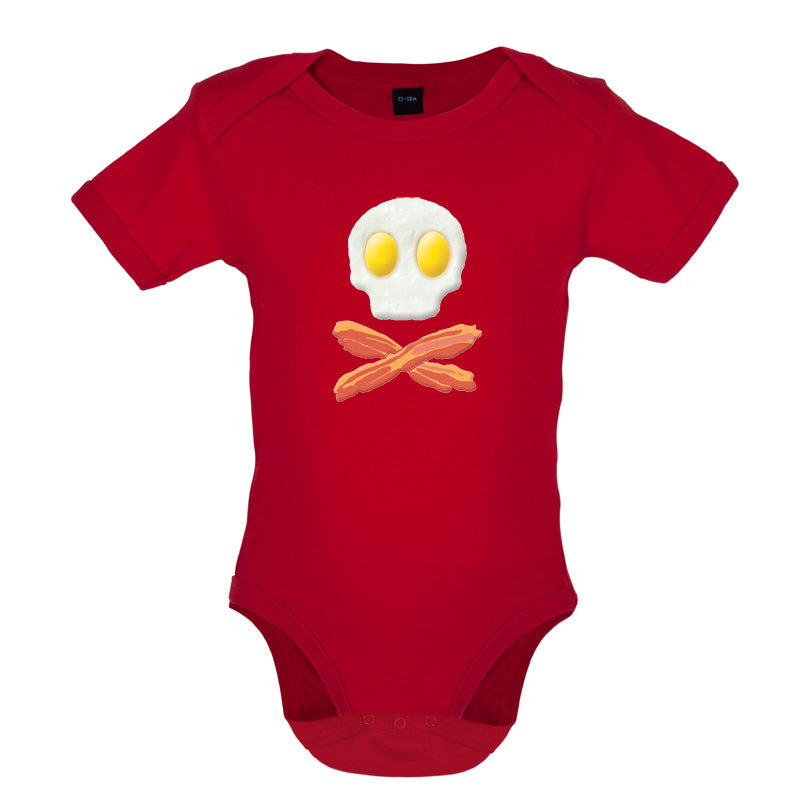 Eggs Bacon Skull and Bones Baby T Shirt