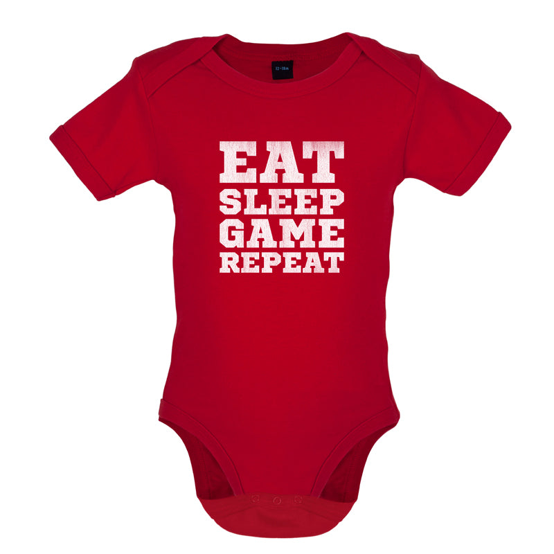 Eat Sleep Game Repeat Baby T Shirt