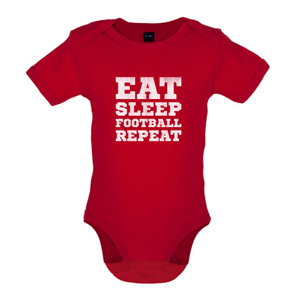 Eat Sleep Football Repeat Baby T Shirt