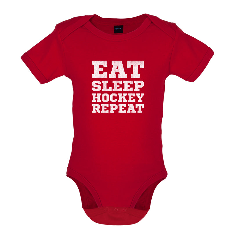 Eat Sleep Hockey Repeat Baby T Shirt