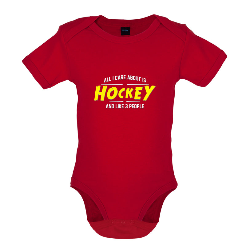 All I Care About Is Hockey Baby T Shirt