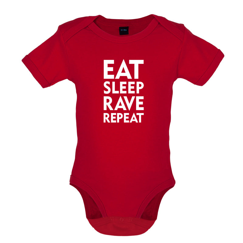 Eat Sleep Rave Repeat Baby T Shirt