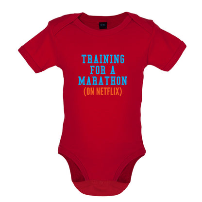 Training For A Marathon On Netflix Baby T Shirt