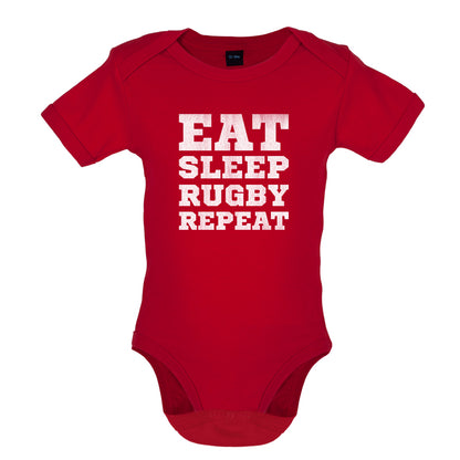 Eat Sleep Rugby Repeat Baby T Shirt