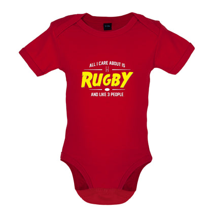 All I Care About Is Rugby Baby T Shirt