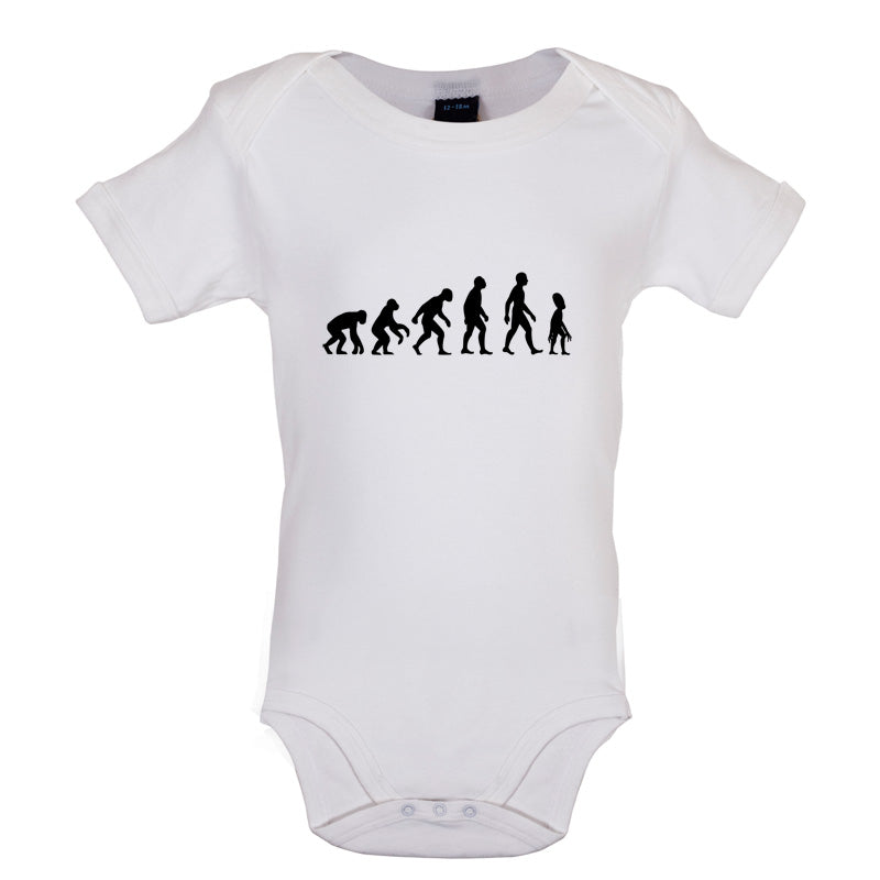 Evolution of Man Alien Baby T Shirt