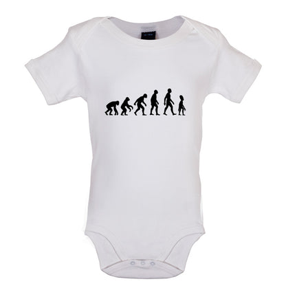 Evolution of Man Alien Baby T Shirt