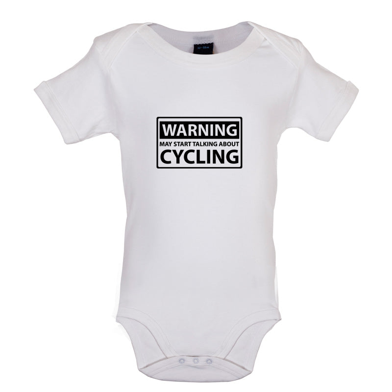 Warning May Start Talk About Cycling Baby T Shirt