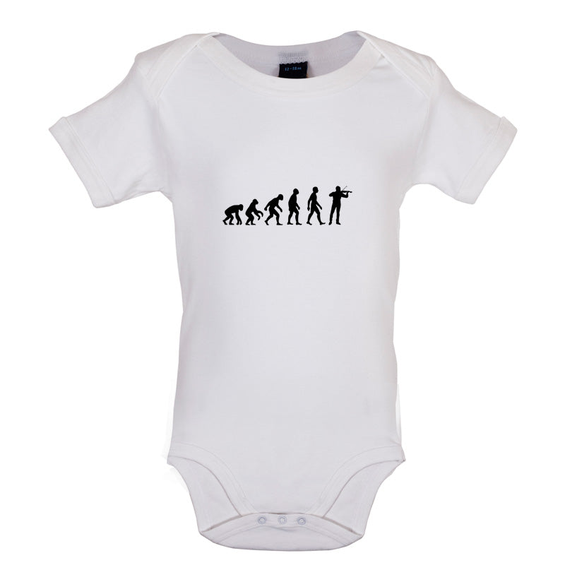 Evolution of Man Violinist Baby T Shirt