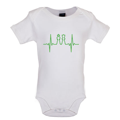 Heartbeat Chess Baby T Shirt