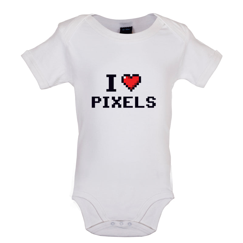 I Love Pixels Baby T Shirt