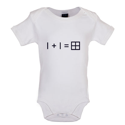 1 + 1 = Window Baby T Shirt