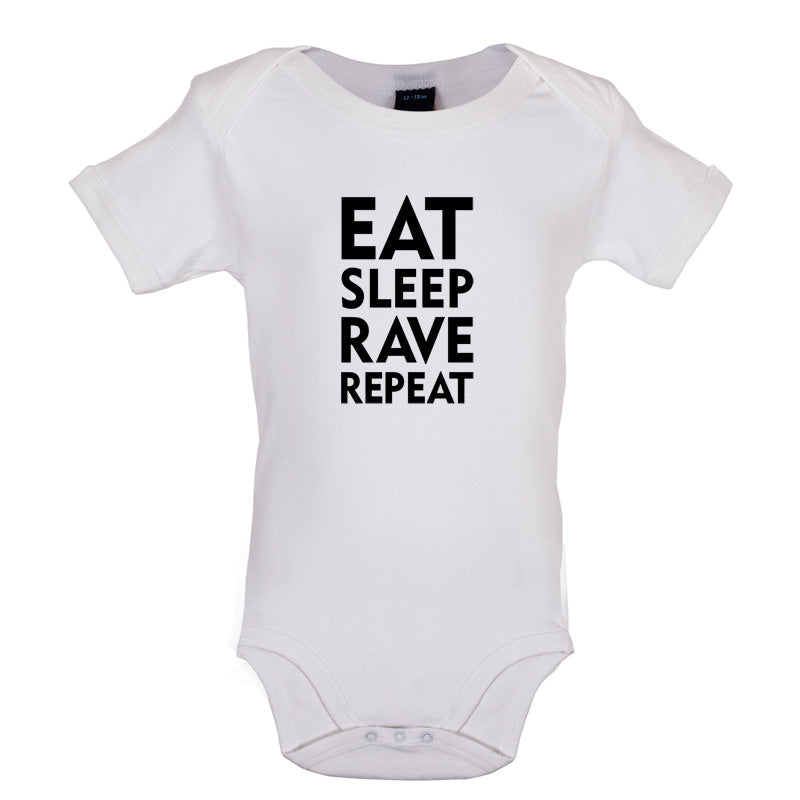 Eat Sleep Rave Repeat Baby T Shirt