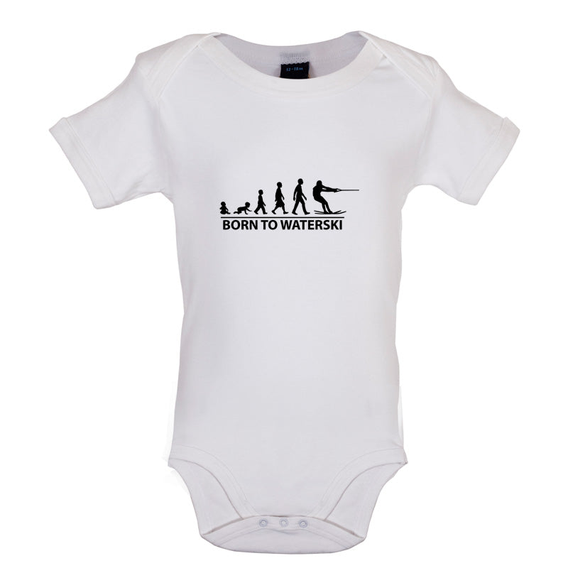 Born To Waterski Baby T Shirt