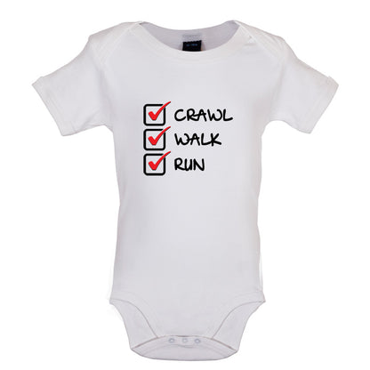 Crawl Walk Run Baby T Shirt