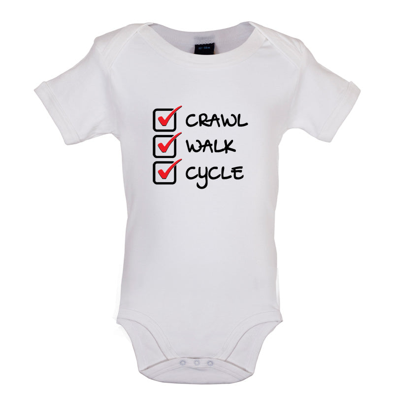 Crawl Walk Cycle Baby T Shirt