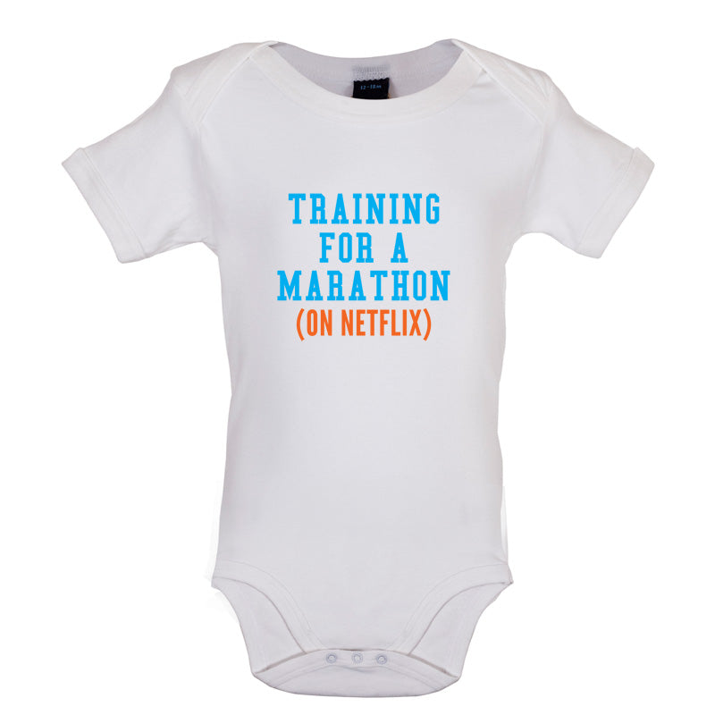 Training For A Marathon On Netflix Baby T Shirt