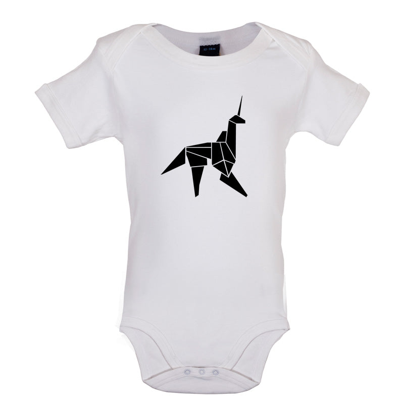 Origami Paper Unicorn Baby T Shirt