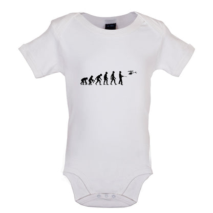 Evolution Of Man Remote Control Helicopter Baby T Shirt