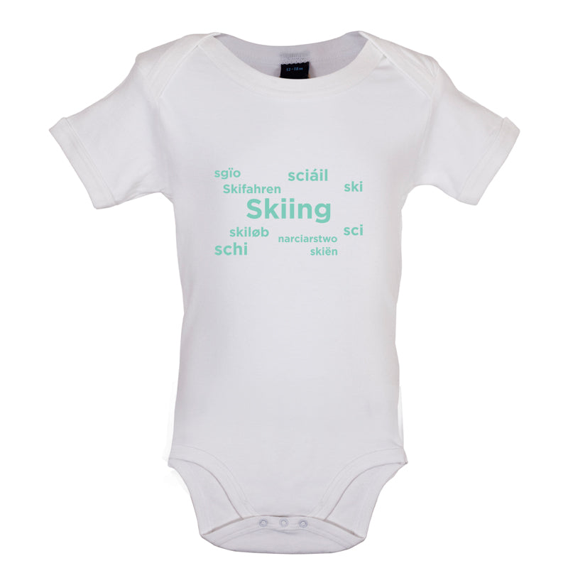 Skiing Languages Baby T Shirt