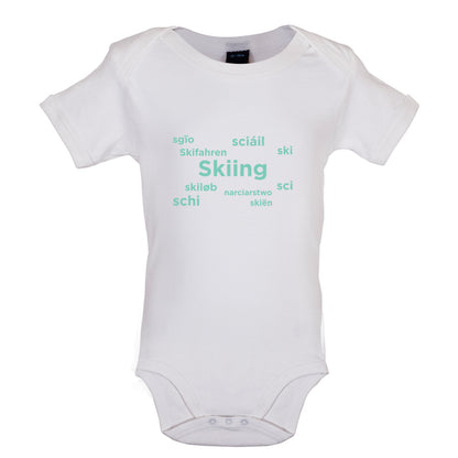 Skiing Languages Baby T Shirt