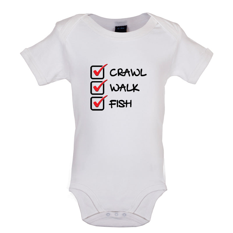 Crawl Walk Fish Baby T Shirt