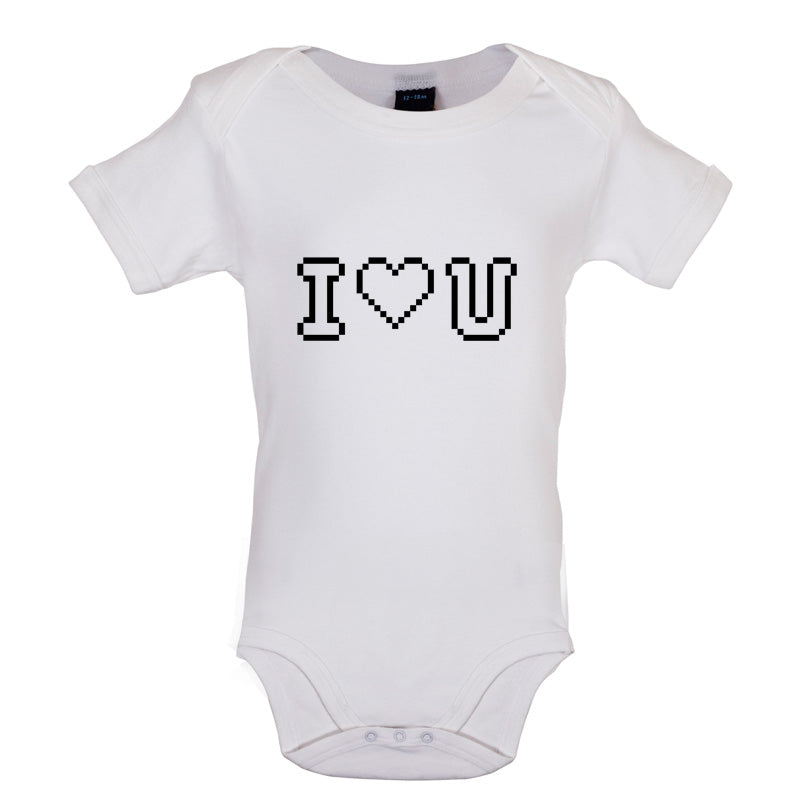 I Love U (Pixels) Baby T Shirt