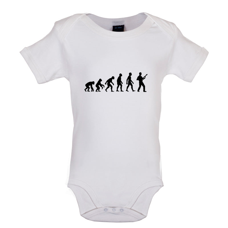 Evolution of Man Bass Guitar Player Baby T Shirt