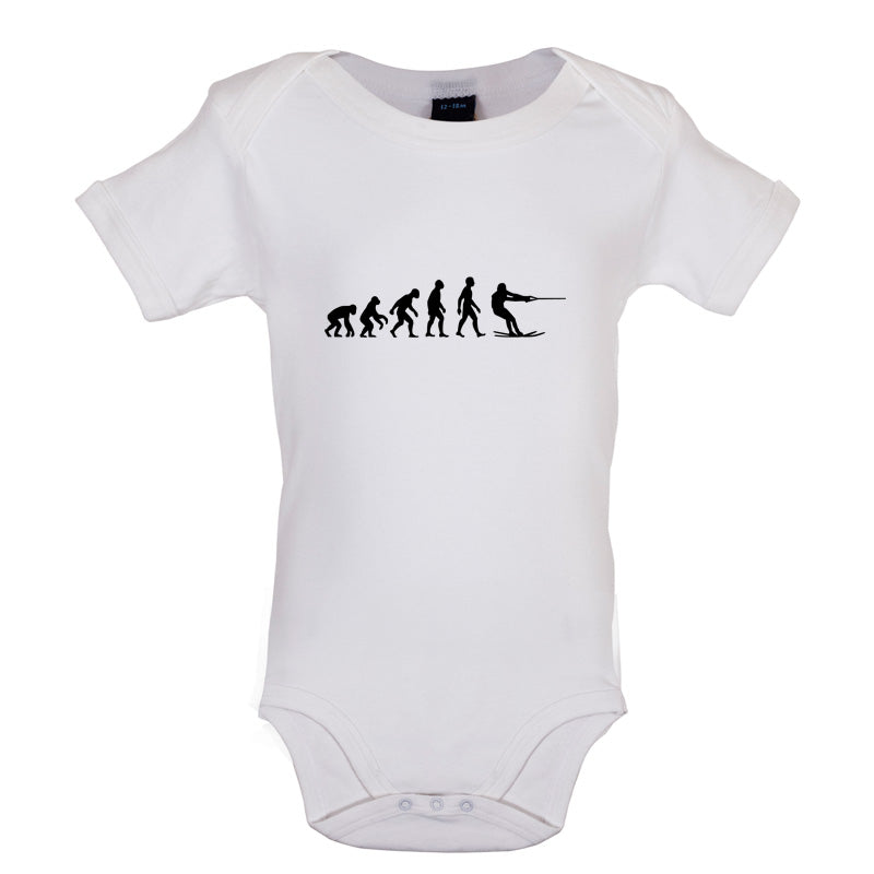 Evolution of Man Waterski Baby T Shirt