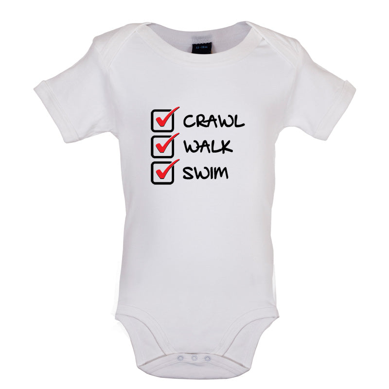 Crawl Walk Swim Baby T Shirt