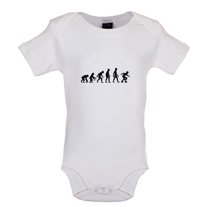 Evolution Of Man Roller Derby Baby T Shirt