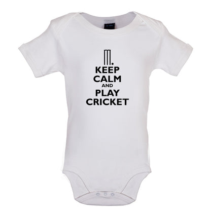 Keep Calm and Play Cricket Baby T Shirt