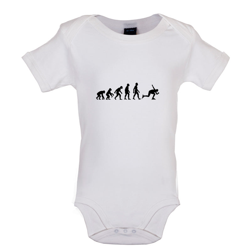 Evolution Of Man Speed Skating Baby T Shirt