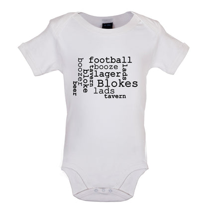 Blokes Word Cloud Baby T Shirt