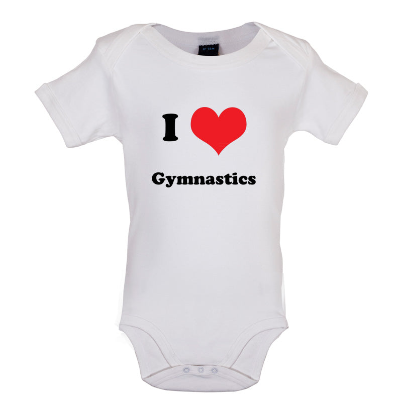 I Love Gymnastics Baby T Shirt