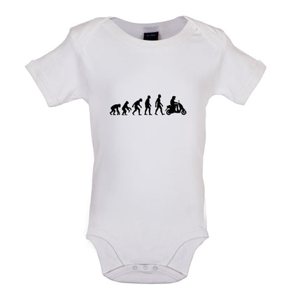 Evolution Of Man Moped  Baby T Shirt