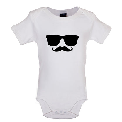 Moustache Glasses Baby T Shirt