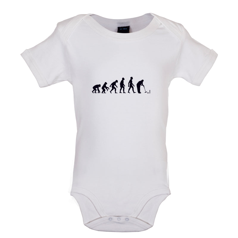 Evolution Of Man Croquet Baby T Shirt