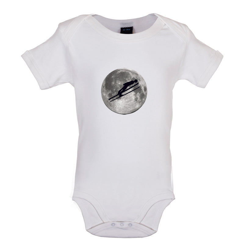 Ski Jump Moon Baby T Shirt