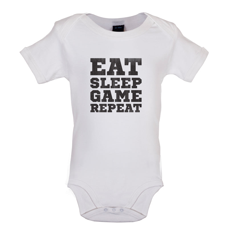 Eat Sleep Game Repeat Baby T Shirt