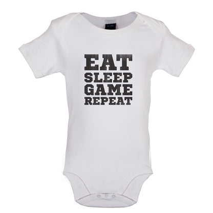 Eat Sleep Game Repeat Baby T Shirt