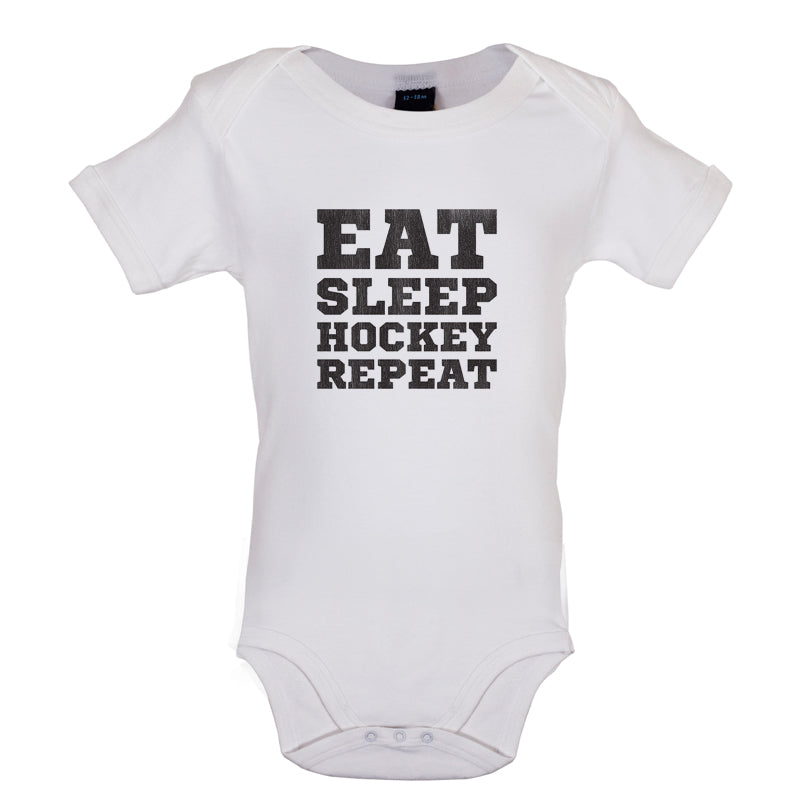 Eat Sleep Hockey Repeat Baby T Shirt