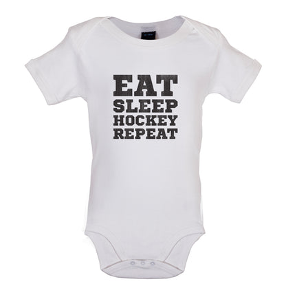 Eat Sleep Hockey Repeat Baby T Shirt