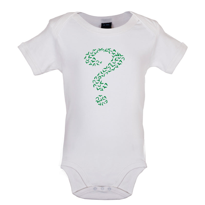 Green Bat Question Mark Baby T Shirt