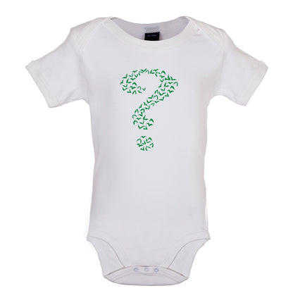 Green Bat Question Mark Baby T Shirt