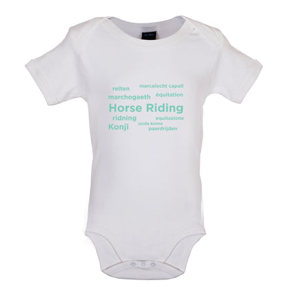 Horse Riding Languages Baby T Shirt